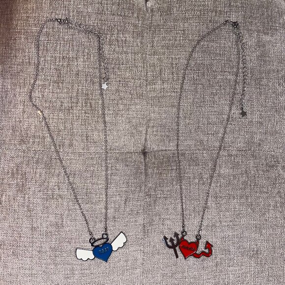 Best Friends Steel Necklace Set - Picture 1 of 4